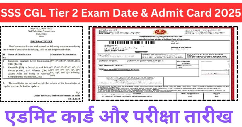 SSS CGL Tier 2 Exam Date & Admit Card 2025