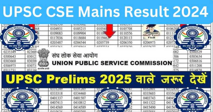 UPSC CSE Mains Result 2024 Out